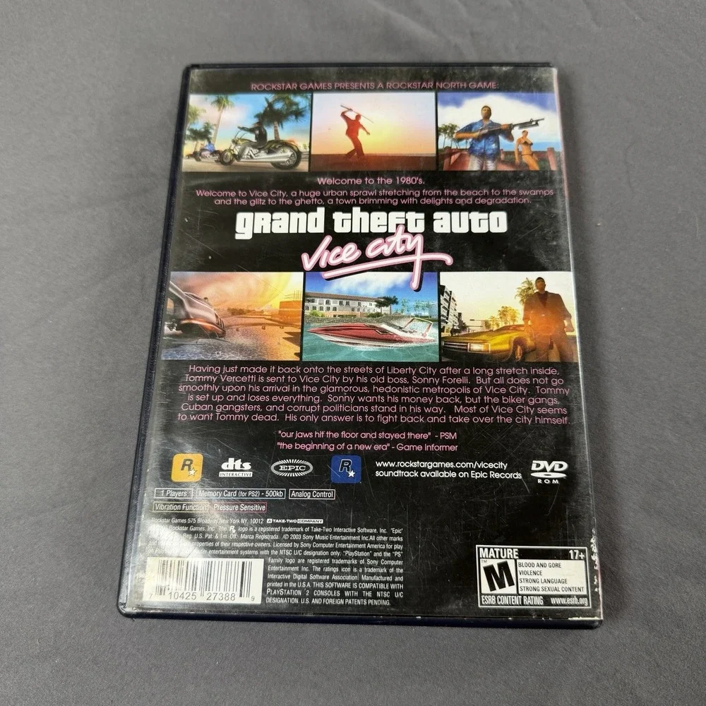Grand Theft Auto GTA Vice City PS2 Sony PlayStation 2 CIB Complete with Manual